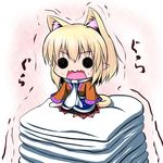  animal_ears cat cat_ears cat_tail chibi extra_ears hoshizuki_(seigetsu) kemonomimi_mode mizuhashi_parsee o_o open_mouth pointy_ears puru-see scarf solo tail touhou trembling wavy_mouth 