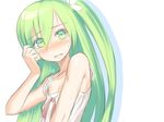  bare_shoulders dress green_eyes green_hair hatsune_miku kakaon long_hair project_diva_(series) project_diva_2nd solo tears vocaloid 