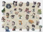  6+boys 6+girls animal apron arm_up baby bald bear beard belt bird black_hair black_hat blue_dress blue_eyes bow bow_wow_(zelda) broom brown_belt brown_hair camera carrying carrying_baby carrying_person chain_chomp chair cheekbones chef_bear chef_hat chibi chicken christine_(zelda) crazy_tracy crocodilian crown cucco cucco_keeper dress earrings facial_hair fish fisherman_(link&#039;s_awakening) fishing_rod fox ghost ghost_by_the_bay_(link&#039;s_awakening) glasses grandma_ulria green_hair green_hat green_tunic hat highres holding holding_broom holding_camera holding_fishing_rod holding_paint_palette holding_paintbrush item_trader_(link&#039;s_awakening) jewelry kiki_(zelda) link long_hair mad_batter madam_meowmeow manbo_(zelda) marin_(zelda) mermaid_(link&#039;s_awakening) monkey monster mr._write multiple_boys multiple_girls mustache ocean_sunfish old old_man old_man_ulrira_(zelda) old_woman open_mouth overalls owl owl_(link&#039;s_awakening) own_hands_clasped own_hands_together paint_palette paintbrush papahl phil_dragash photographer_(link&#039;s_awakening) pink_dress pointy_ears pointy_nose prince_richard_(kaeru_no_tame_ni_kane_wa_naru) quadruple_wielding rabbit_(zelda) red_shirt rocking_chair sale_(link&#039;s_awakening) schule_donavitch sharp_teeth shirt short_hair signature straw_hat syrup_(zelda) tarin teeth the_legend_of_zelda the_legend_of_zelda:_link&#039;s_awakening throwing throwing_food town_tool_shopkeeper_(link&#039;s_awakening) trendy_game_shop_owner tunic walrus_(link&#039;s_awakening) wart_(mario) waving white_apron witch_hat yip_yip 