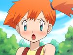  :o angry bare_shoulders blue_eyes blush kasumi_(pokemon) open_mouth orange_hair pokemoa pokemon pokemon_(anime) short_hair side_ponytail solo tsundere v-shaped_eyebrows 