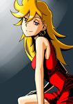  artist_request blonde_hair dress jewelry long_hair panty_&amp;_stocking_with_garterbelt panty_(psg) red_dress smile solo 