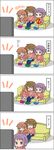  2girls 4koma asahina_mikuru comic koizumi_itsuki multiple_girls nagato_yuki suzumiya_haruhi_no_yuuutsu television tokiomi_tsubasa translated 