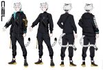  1boy ahoge animal_ear_fluff animal_ear_piercing animal_ears animal_print arm_at_side arm_belt artist_name belt black_bag black_belt black_hair black_jacket black_pants black_shirt black_shoes black_tail blue_eyes blue_jacket buckle chain chain_necklace character_name clenched_hand closed_mouth colored_shoe_soles commentary contrapposto dog_tags double-parted_bangs earrings english_commentary english_text extra_ears eyebrows_hidden_by_hair fanny_pack from_behind full_body half-closed_eyes high_tops highres hood hood_down hooded_jacket indie_virtual_youtuber invisible_floor jacket jewelry long_eyelashes long_sleeves male_focus mole mole_under_eye mole_under_mouth multicolored_hair multiple_views narrowed_eyes necklace o-ring o-ring_belt open_hand outstretched_arm pants pocket print_belt reference_sheet shirt shoes short_hair shoulder_strap sidelocks smile snap-fit_buckle sneakers streaked_hair striped_tail stud_earrings tail thick_eyelashes tiger_boy tiger_ears tiger_print tiger_stripes tiger_tail tsurime turnaround turtleneck turtleneck_shirt two-sided_fabric two-sided_jacket two-tone_hair two-tone_tail unzipped v-shaped_eyebrows vertigris virtual_youtuber white_background white_hair white_tail yellow_belt yellow_shoes zipper 