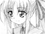  fate_testarossa gofu greyscale lyrical_nanoha mahou_shoujo_lyrical_nanoha monochrome sketch solo traditional_media 