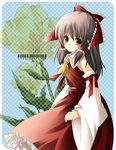  akiyama_natsumi bad_id bad_pixiv_id flower hair_tubes hakurei_reimu rounded_corners solo touhou 