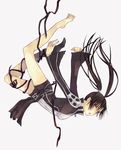  bad_id bad_pixiv_id bare_legs barefoot black_hair d.gray-man falling full_body lenalee_lee long_hair simple_background solo soysauce_(pixiv47673) toes twintails upside-down white_background 