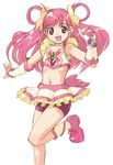  cure_dream flat_chest hirose_(mokiki) magical_girl pink_eyes pink_hair precure purple_shorts shorts shorts_under_skirt solo yes!_precure_5 yumehara_nozomi 