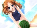  beach food fruit highres melon resize swimsuit 