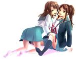  bad_id bad_pixiv_id genderswap genderswap_(mtf) kita_high_school_uniform koizumi_itsuki koizumi_itsuki_(female) kyon kyonko multiple_girls school_uniform serafuku suzumiya_haruhi_no_yuuutsu yoko_(shiocolor) yuri 