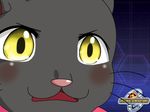  animal black_fur cat face fur gununu kuro_(srw) no_humans parted_lips super_robot_wars super_robot_wars_original_generation upper_body whiskers 