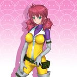  bodysuit feldt_grace gundam gundam_00 rokuichi solo thighhighs yellow_bodysuit 