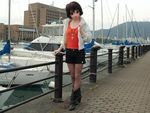  boots character_request cosplay cross dock kigurumi photo ship trap zentai 
