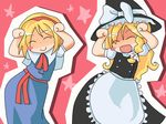  alice_margatroid animated animated_gif blonde_hair caramelldansen kirisame_marisa multiple_girls touhou 