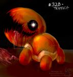  blood creepy looking_back nightmare_fuel pok&eacute;mon pokemonfromhell solo teeth trapinch 