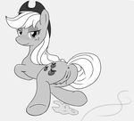  anus apple applejack_(mlp) blush butt cutie_mark equine female feral freckles friendship_is_magic fruit hair horse long_hair looking_at_viewer mammal my_little_pony pony pussy pussy_juice smile solo unknown_artist wet 