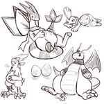  charmander combusken dragonite egg female fire flygon haychel nintendo pok&#233;mon pok&eacute;mon pregnant pussy scrafty size_difference sketch video_games 