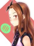  blush brown_eyes brown_hair hairband idolmaster idolmaster_(classic) inaba-no-kuni-tottori long_hair minase_iori solo 