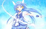  aoki_reika blue blue_eyes blue_hair blue_skirt bow choker cure_beauty dress hair_tubes hajime_kazuhito head_wings precure skirt smile_precure! solo tiara wrist_cuffs 