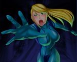  artist_request blonde_hair green_eyes hyoukai metroid pixiv_thumbnail resized samus_aran tears zero_suit 