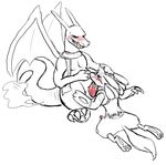  blush charizard duo fellatio feral fire gay haychel interspecies lucario male nintendo oral oral_sex penis pok&#233;mon pok&eacute;mon scarf sex size_difference sketch tapering_penis video_games wings 
