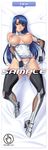  blue_hair breasts dakimakura fishnets high_heels kagami kagami_hirotaka large_breasts lilith-soft long_hair looking_at_viewer lying nipples open_clothes pussy_juice red_eyes sweat taimanin_murasaki thighhighs yatsu_murasaki 