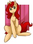  female feral friendship_is_magic green_eyes hair horse looking_at_viewer mammal my_little_pony pony red_hair solo tiki_san 