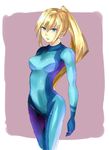  artist_request blonde_hair blue_eyes bodysuit kusida-e metroid pixiv_thumbnail resized samus_aran zero_suit 