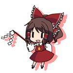  animated animated_gif blinking bow brown_hair chibi dancing gohei hair_bow hair_tubes hakurei_reimu hypnotic iosys lowres ponytail smile solo spinning takenoko_(toxic_landfill) touhou 