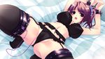  bdsm black_bra black_panties bondage bound bow bow_panties bra breasts brown_eyes brown_hair cleavage egg_vibrator game_cg garter_belt hamashima_shigeo highres hinamidori_chouko large_breasts lingerie lying panties pochi_to_goshujin-sama remote_control_vibrator spread_legs thighhighs underwear underwear_only vibrator vibrator_in_thighhighs vibrator_under_clothes vibrator_under_panties 