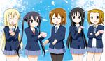  akiyama_mio black_eyes black_hair blonde_hair blue_eyes brown_eyes brown_hair closed_eyes hirasawa_yui k-on! kotobuki_tsumugi long_hair multiple_girls nakano_azusa pantyhose school_uniform short_hair tainaka_ritsu twintails yuuki_sonisuke 