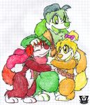  bink canine crayon dink disney dog drawing female fluppy_dogs fur graph_paper green_eyes green_fur hat male mammal ozzie red_eyes red_fur rope valery91thunder yellow_eyes yellow_fur 