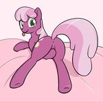 anus butt cheerilee_(mlp) cute cutie_mark equine female feral friendship_is_magic green_eyes hair horse long_hair looking_at_viewer looking_back mammal masturbation multi-colored_hair my_little_pony pink_hair pony presenting pussy raised_tail smile solo theparagon tongue tongue_out unknown_artist 