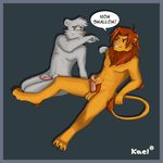  cum erection feline fellatio gay kael lilkael lion male mammal oral oral_sex penis sex swallowing tiger 