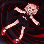  ascot blonde_hair child dress_shirt fangs looking_at_viewer mary_janes open_mouth outstretched_arms red_eyes rumia shirt shoes short_hair skirt skirt_set smile socks solo spread_arms touhou vest white_legwear yunuki_uta 
