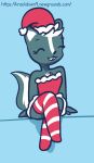  christmas clothing evie_(krackdown9) fan_character hat holidays krackdown9 legwear mammal mephitid santa_hat skunk socks striped_legwear striped_socks stripes 
