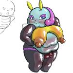  &lt;3 antennae anthro big_breasts big_nipples big_pussy blue_eyes blush breasts chubby female gotobeido illumise looking_at_viewer nintendo nipples pok&#233;mon pok&#233;morph pok&eacute;mon pose pussy video_games 