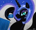  bathroom blue_eyes camera duckface equine female feral friendship_is_magic horn horse john_joseco looking_at_viewer mammal moon my_little_pony nightmare_moon_(mlp) phone pony pouting selfie solo sparkle towel winged_unicorn wings 