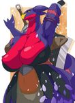  armpits artist_request cleavage garchomp huge_breasts pokemon scar tagme 