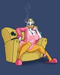  anthro avian big_breasts bird breasts cigarette condom duck female looking_at_viewer lordstevie m'ma_crackshell milf mother nipple_bulge nipples panties parent smoking solo translucent transparent_clothing underwear 