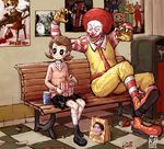  1girl afro bird brown_hair chicken clown j-e-m-g kfc mcdonald's pepsi pokemon rape_face red_hair ronald_mcdonald teletubbies what you_gonna_get_raped 