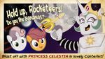  crown english_text equine fallout female friendship_is_magic fruit green_eyes horn horse machine male mammal mechanical moon my_little_pony pixelkitties pony poster princess princess_celestia_(mlp) robot rocket royalty scootaloo_(mlp) smile sun sweetie_belle_(mlp) text trollface unicorn 