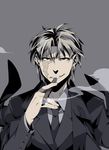  bad_id bad_pixiv_id balalaika_(black_lagoon) black_eyes black_lagoon blonde_hair cigar formal genderswap genderswap_(ftm) highres keruberosu-a male_focus necktie scar smoking solo suit 