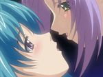  animated animated_gif blue_hair breast_press breasts nikutai_ten&#039;i nikutai_ten'i ozawa_yukino purple_hair yuri 