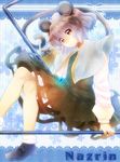  animal_ears bad_id bad_pixiv_id brown_eyes capelet dowsing_rod grey_hair highres jewelry mouse mouse_ears mouse_tail nazrin necklace onyuuuu short_hair skirt solo tail touhou 