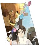  1boy 1girl alvin_(tales) alvin_(tales_of_xillia) brown_eyes brown_hair leia_roland leia_rolando long_hair open_mouth short_hair tales_of_(series) tales_of_xillia 