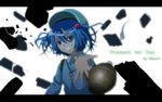  bag blue_eyes blue_hair crazy_smile english evil_grin evil_smile explosive grenade grin jewelry kawashiro_nitori key looking_at_viewer necklace smile solo teeth tomon_(slash0410) touhou two_side_up 