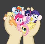  female feral fluttershy_(mlp) friendship_is_magic furseiseki_(artist) group hands mammal mice mouse my_little_pony pinkie_pie_(mlp) rainbow_dash_(mlp) rarity_(mlp) rodent twilight_sparkle_(mlp) 