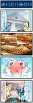  4koma :d alice_margatroid animal_ears anime_coloring artist_self-insert blonde_hair blue_hair blush boston cake closed_eyes comic food full-face_blush green_hair hairband hands_on_own_cheeks hands_on_own_face happy heart heart-shaped_pupils heart_in_mouth heterochromia highres kasodani_kyouko mizuki_hitoshi multiple_girls open_mouth photo photo_background quincy_market real_life_insert shanghai_doll shirt short_hair skirt smile sparkle sweat sweets symbol-shaped_pupils tatara_kogasa touhou translated umbrella vest wide-eyed 