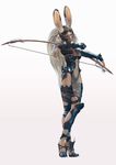  animal_ears armor bow_(weapon) bunny_ears bunnysuit final_fantasy final_fantasy_xii fran game gloves helmet high_heels long_hair ponytail red_eyes shoes thighhighs viera weapon white_hair 