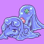  akai_(artist) akai_(ugokashitari) animated animated_gif blue_eyes goo_girl lowres monster_girl pixel_art slime sprite 